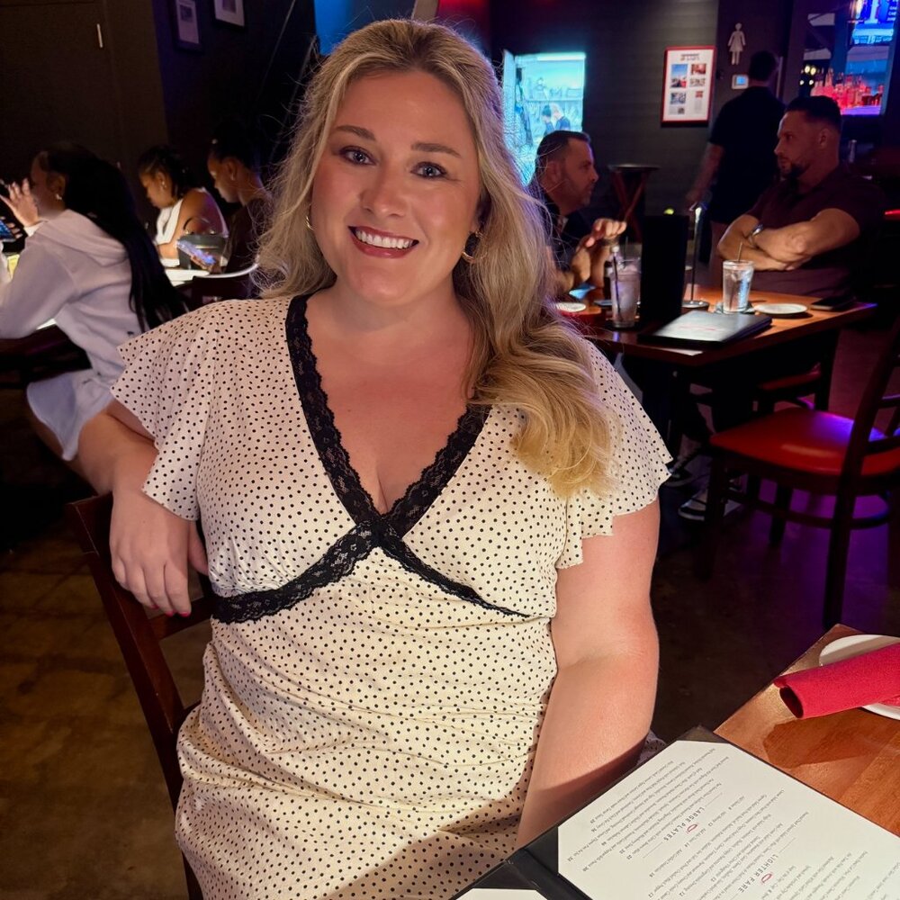 White polka dot lace dress